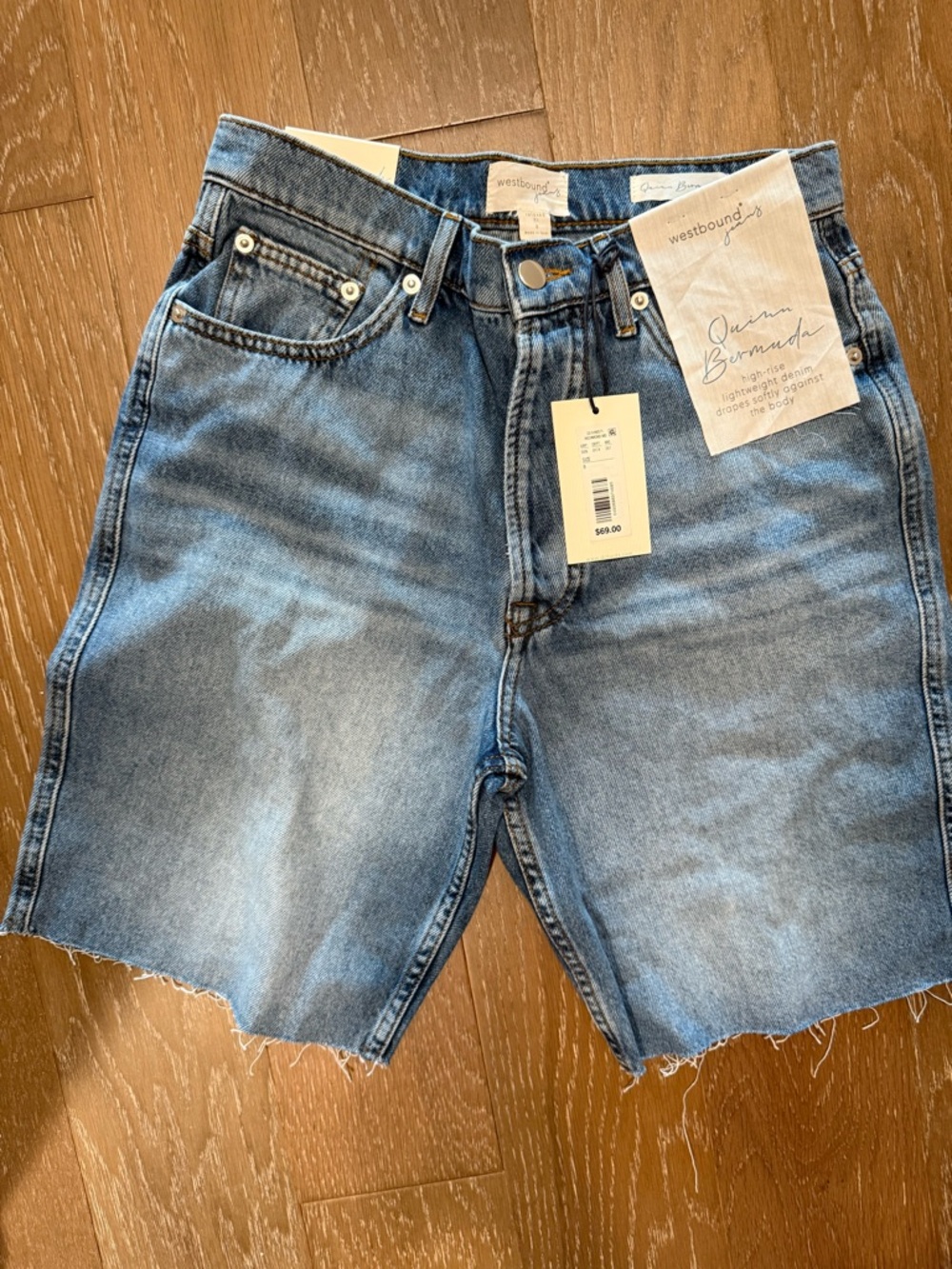 Westbound Women's Blue Bermuda Denim Jean Shorts